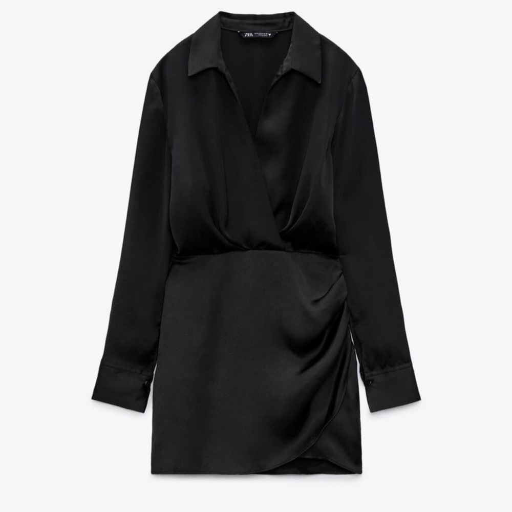 Zara Short Satin Effect Dress